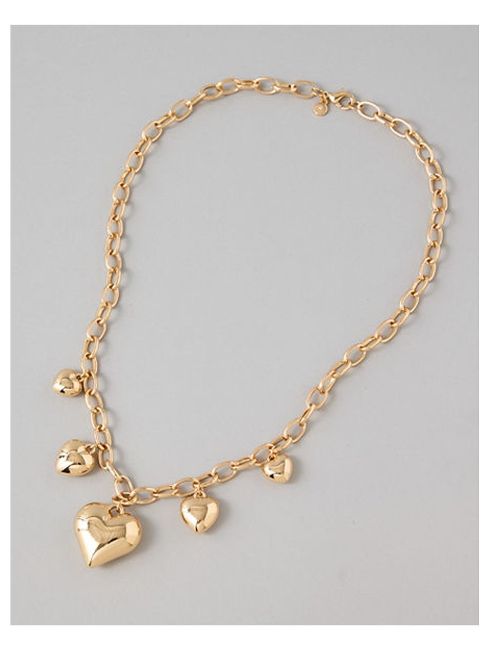 American Eagle Outfitters Gold Heart Charm Link Necklace